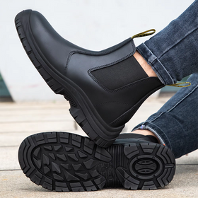 Premium Steel-Toe Safety Boots — Steel Midsole Plate & Anti-Static Leather