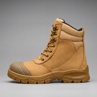 Premium Nubuck Leather Steel-Toe Work Boots — Heavy-Duty & Durable